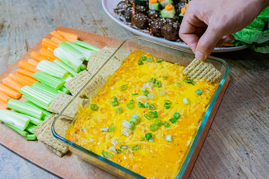 Shroomeats Super Bowl Mushroom Shred-It Buffalo Dip