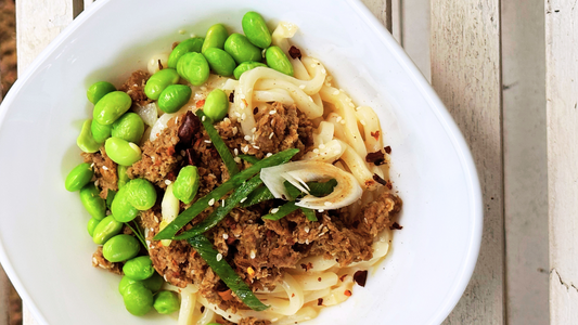 Miso Udon with Mushroom Shred-it