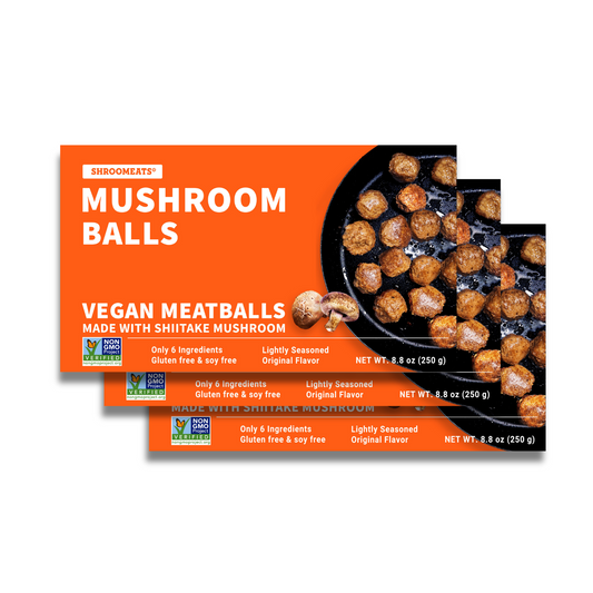 3-Pack Shroomeats® Mushroom Balls : Vegan Shiitake Mushroom Meatballs Allergen-Friendly Superfood
