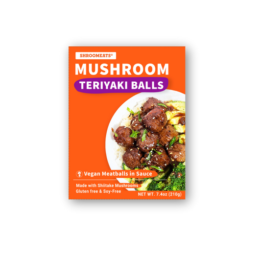 Shroomeats® Mushroom Teriyaki Balls with Sauce : Vegan Meatballs, 6-pack Family Size