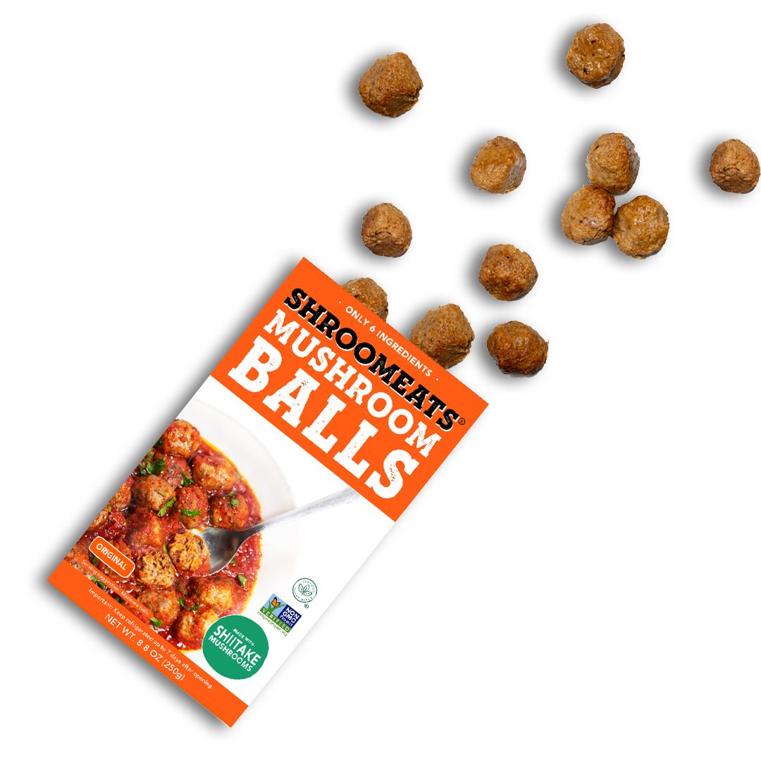 Family Size 6-Pack Shroomeats® Balls : Vegan Mushroom Meatballs Allergen Free Healthy Meat Alternative Great Texture