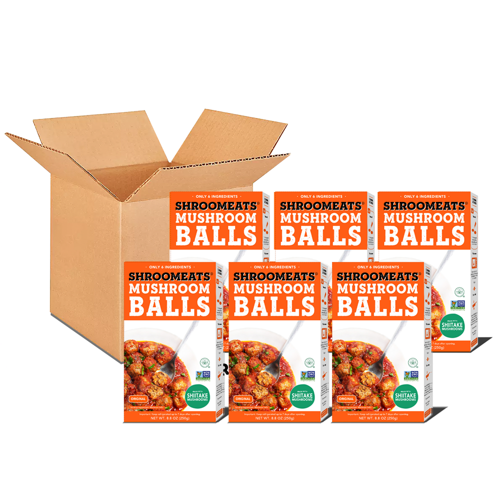 Family Size 6-Pack Shroomeats® Balls : Vegan Mushroom Meatballs Allergen Free Healthy Meat Alternative Great Texture