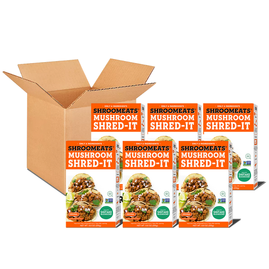 Family Size 6-Pack Shroomeats® Shred-it :  Vegan Mushroom Ground Meat Allergen Free Healthy Meat Alternative Great Texture