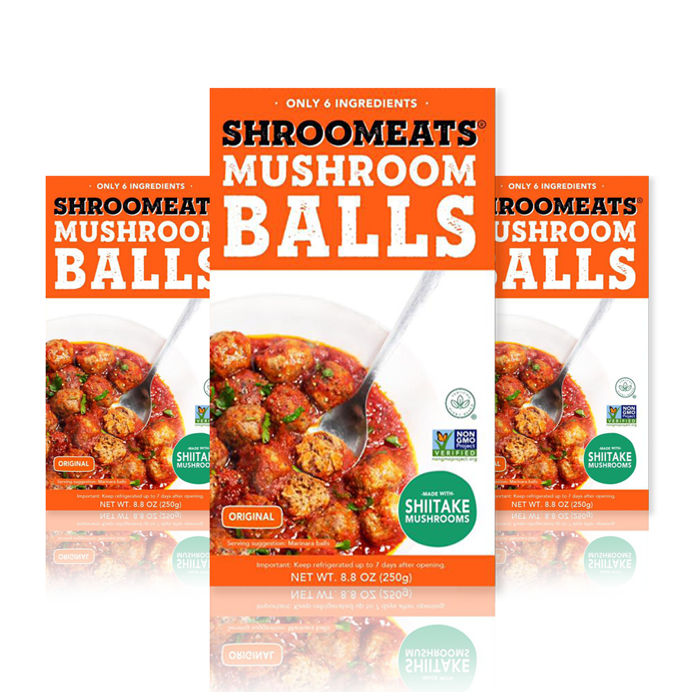 3-Pack Shroomeats® Balls : Vegan Mushroom Meatballs Allergen Free Healthy Meat Alternative Great Texture