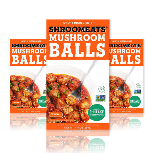 3-Pack Shroomeats® Balls : Vegan Mushroom Meatballs Allergen Free Healthy Meat Alternative Great Texture