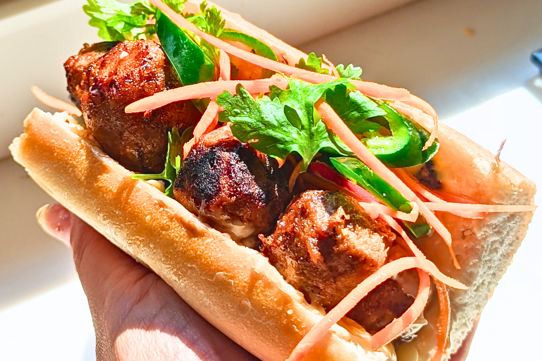Banh Mi with Mushroom Balls