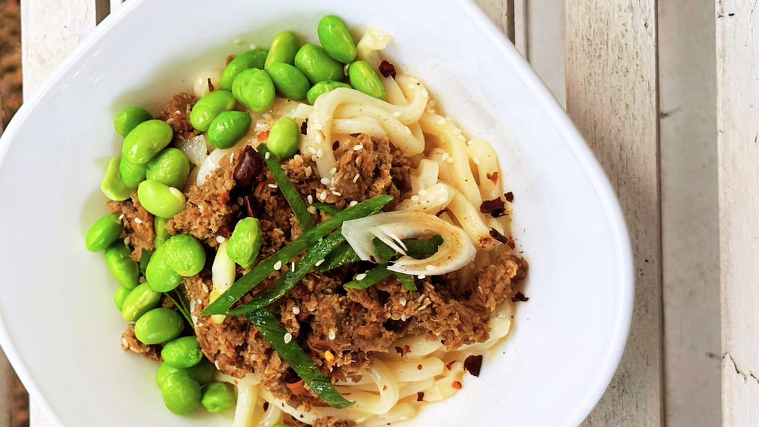 Miso Udon with Mushroom Shred-It