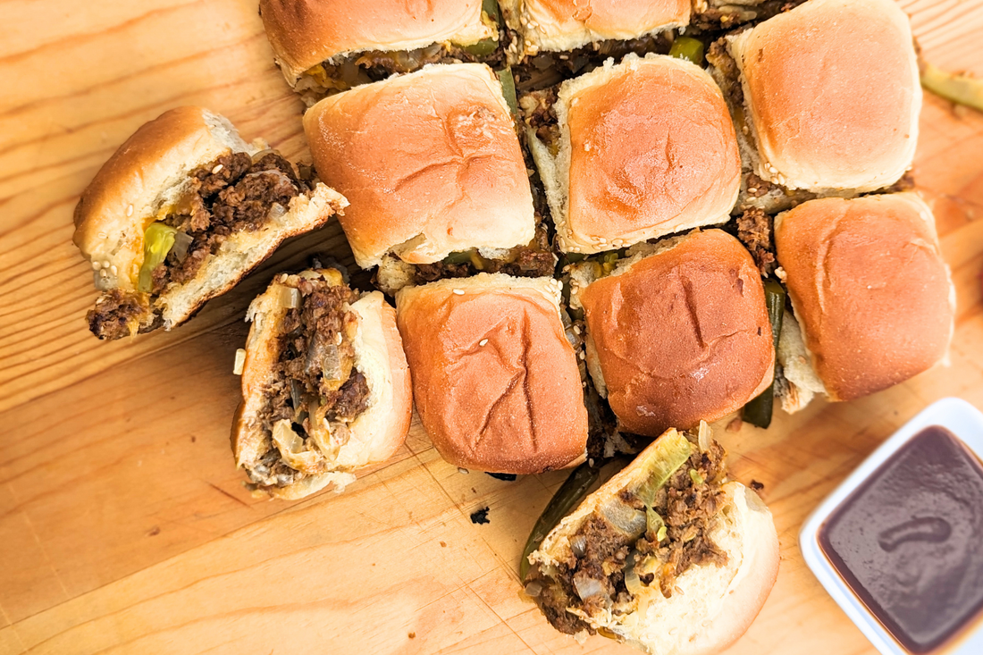 Cheeseburger Sliders with Mushroom Shred-It