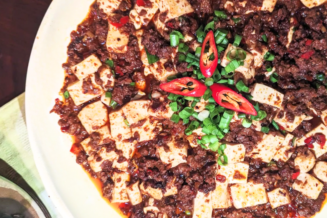 Vegan Mapo Tofu Recipe with Mushroom Shred-It