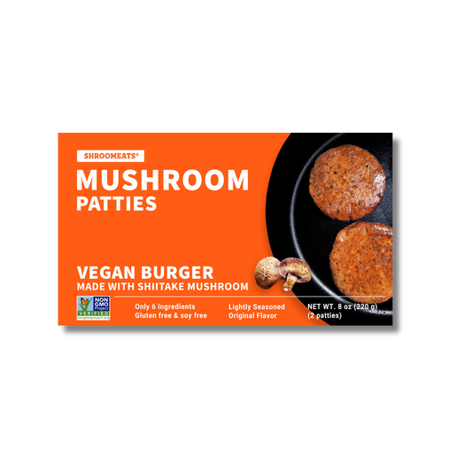 Shroomeats® Patties : Vegan Mushroom Burger Patties Allergen Free Healthy Meat Alternative Great Texture