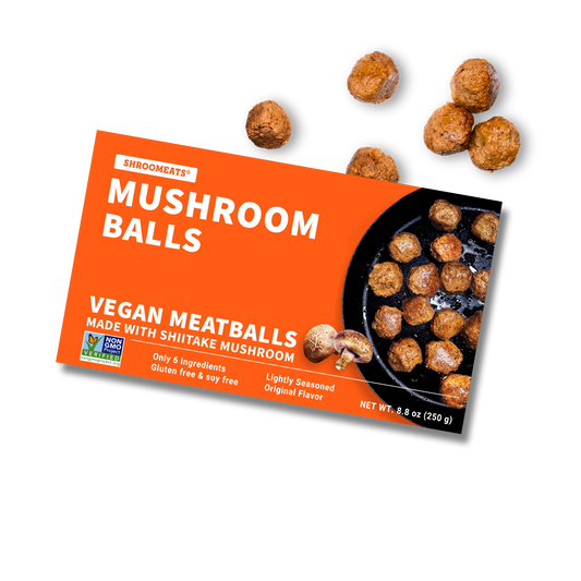 3-Pack Shroomeats® Mushroom Balls : Vegan Shiitake Mushroom Meatballs Allergen-Friendly Superfood