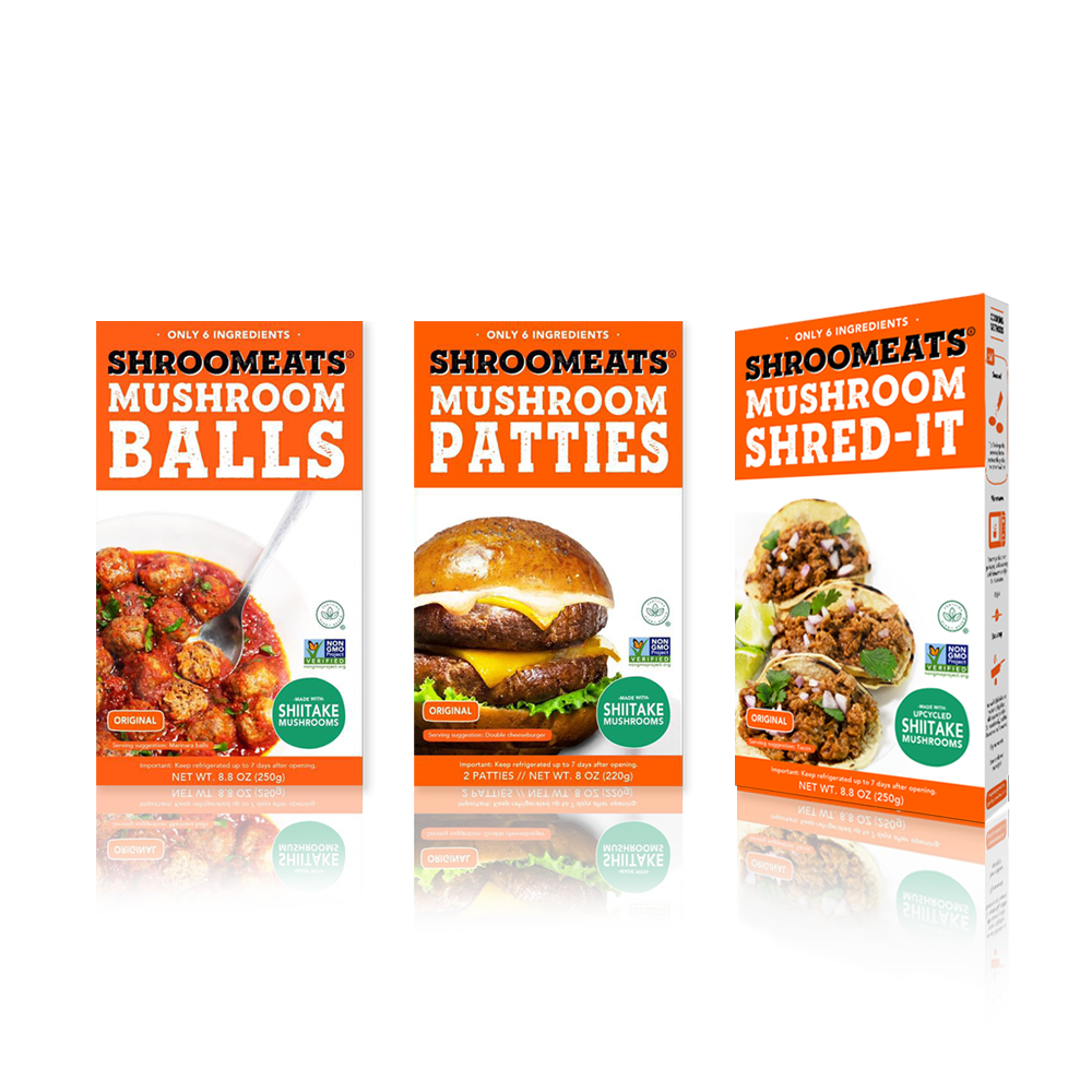 Shroomeats® Starter Kit Small 3-Pack : Vegan Allergen Free Healthy Meat Alternative Great Texture & Digital Cookbook